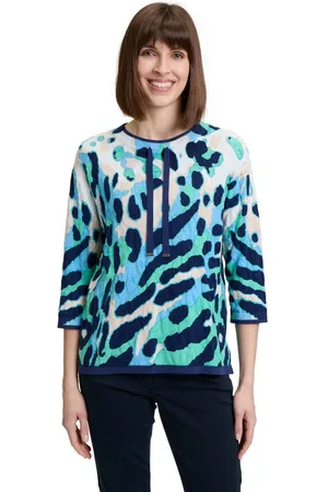 Betty Barclay Strickpullover Feinstrickpullover mit Leoprint (1-tlg) Druck