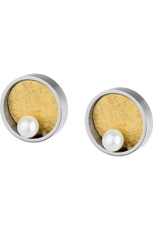 ERNSTES Paar Ohrstecker Ohrringe Edelstahl matt / gekratzt / poliert / Süßwasser-Perle - Verkäufer: Schmuck-Uhren-Trends