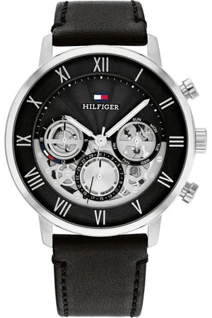 Tommy Hilfiger Multifunktionsuhr CLASSIC 1710565, Quarzuhr, Armbanduhr, Herrenuhr, Datum, Lederarmband