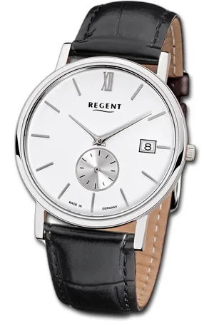 Regent Quarzuhr Leder Herren Uhr GM-1451, (Analoguhr), Herrenuhr Lederarmband , rund, mittel (ca. 38mm) - Verkäufer: Fit4Style Silberschmuck - IMPPAC
