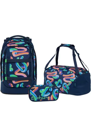 Satch Schulranzen Schulrucksack-Set PACK Crazy Twist 3-teilig, Kollektion 2025 (3-teilig), ergonomisch, Your-Size-System: auf Körpergröße anpassbar - Verkäufer: DSBO