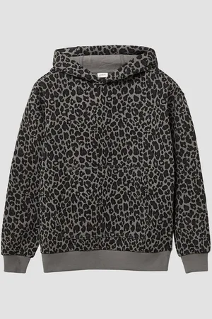 QS by s.Oliver Sweatshirt Kapuzensweatshirt mit Leo-Print - Verkäufer: