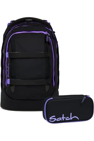 Satch Schulranzen Schulrucksack-Set PACK Purple Phantom 2-teilig, Kollektion 2025 (2-teilig), ergonomisch, Your-Size-System: auf Körpergröße anpassbar - Verkäufer: DSBO