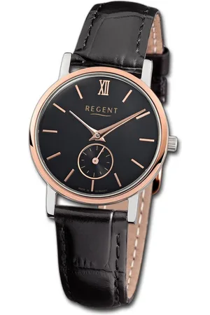 Regent Quarzuhr Leder Damen Uhr GM-1454 Quarzuhr, (Analoguhr), Damenuhr Lederarmband , rund, klein (ca. 27mm) - Verkäufer: Fit4Style Silberschmuck - IMPPAC