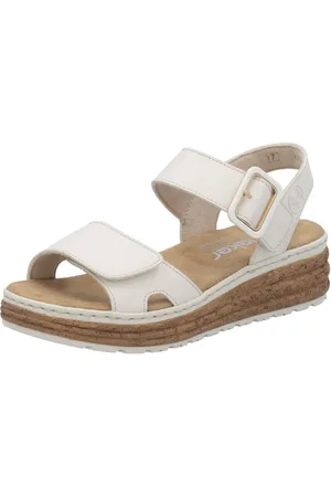Rieker Plateausandale Sandalette, Sommerschuh, Keilsandale mit praktischen Klettverschlüssen