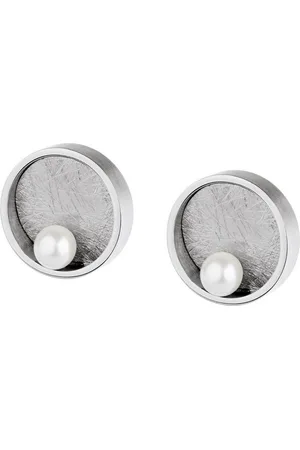 ERNSTES Paar Ohrstecker Ohrringe Edelstahl matt / gekratzt / poliert / Süßwasser-Perle - Verkäufer: Schmuck-Uhren-Trends