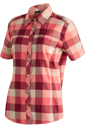 Maier Sports Outdoorbluse Kendra S/S W Damen Kurzarmbluse, pflegeleichte Karobluse