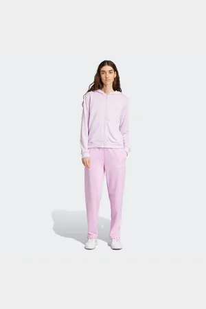 adidas Trainingsanzug W LINEAR TS (2-tlg), Trainingsjacke mit Kapuze, Tracksuit