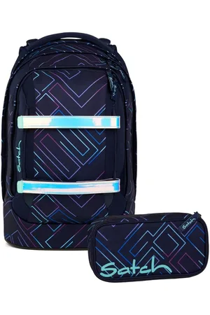 Satch Schulranzen Schulrucksack-Set PACK Purple Laser 2-teilg, Kollektion 2025 (2-teilig), ergonomisch, Your-Size-System: auf Körpergröße anpassbar - Verkäufer: DSBO
