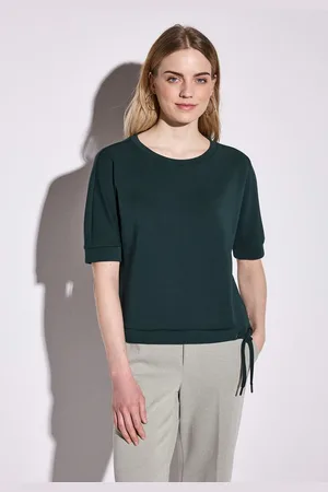 Street one Sweatshirt mit Tunnelzug am Saum