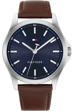 Tommy Hilfiger Quarzuhr BRUCE 1710669, Armbanduhr, Herrenuhr, Lederarmband, analog