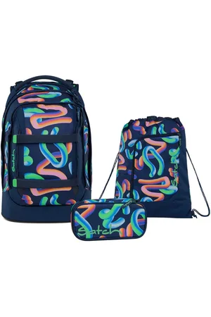 Satch Schulranzen Schulrucksack-Set PACK Crazy Twist 3-teilig, Kollektion 2025 (3-teilig), ergonomisch, Your-Size-System: auf Körpergröße anpassbar - Verkäufer: DSBO