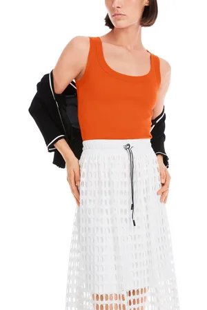 Marc Cain Tanktop Ärmelloses Top in Baumwoll-Ripp