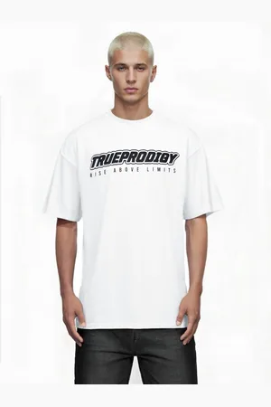 Trueprodigy Oversize-Shirt Toni Logoprint Rundhals dicker Stoff - Verkäufer: