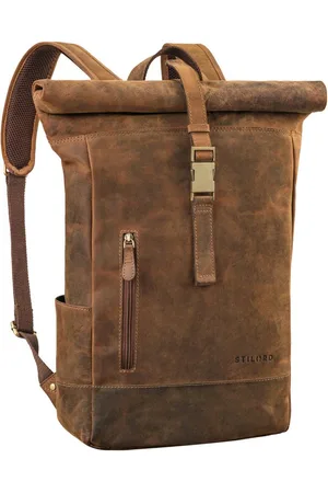 STILORD Notebookrucksack "Harriet" Rolltop Rucksack mit Laptop-Fach 15.6 - 17 Zoll Damen Herren - Verkäufer: Leder