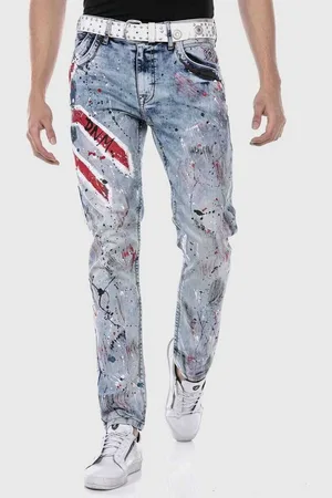 Cipo & Baxx 5-Pocket-Jeans Jeans mit coolem Print