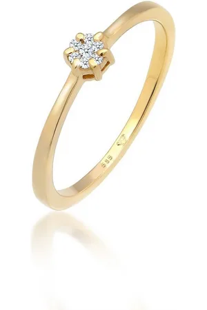 Elli DIAMONDS Verlobungsring Diamant Weiß Brillantschliff (0.045 ct) 585 Gelbgold