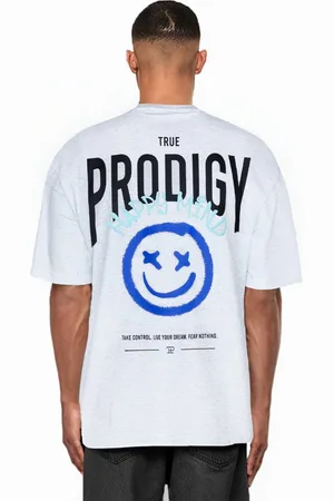 Trueprodigy Oversize-Shirt Hajin Logoprint Rundhals dicker Stoff - Verkäufer: