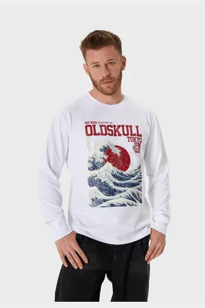 Oldskull Langarmshirt Asian Big W (1-tlg) mit coolem Print