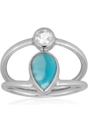 Cavill Silberring Larimar Weißer Topas Sterling Silber Ring (1-tlg) - Verkäufer: Juwelo Deutschland GmbH