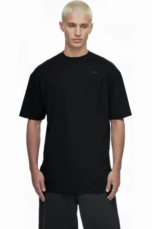 Trueprodigy Oversize-Shirt Haram Logostickerei Rundhals dicker Stoff - Verkäufer: