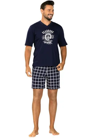 COMTE Pyjama Herren-Shorty Single-Jersey Karo - Verkäufer: Erwin Müller