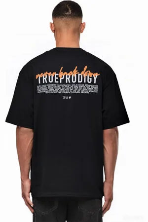 Trueprodigy Oversize-Shirt Lior Logoprint Rundhals dicker Stoff - Verkäufer: