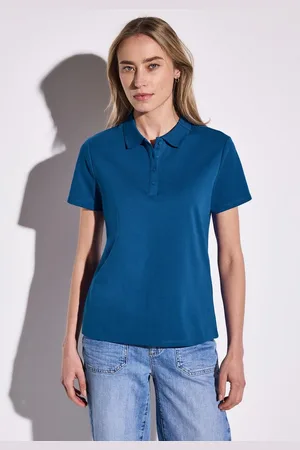 Street one Poloshirt aus Baumwolle mit Stretchante