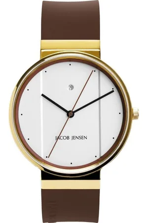 Jacob Jensen Quarzuhr Herren Armbanduhr NEW LINE SERIES 778 gold D. 39 mm Datum - Verkäufer: bellambiente
