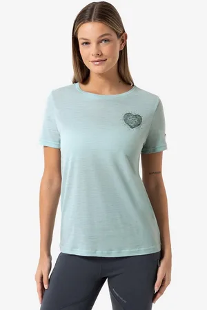 Supernatural Print-Shirt für Damen, Merino LITTLE HEARTWOOD TEE Herz Motiv, Love - Verkäufer: