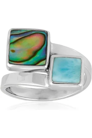 Cavill Silberring Abalone & Larimar Sterling Silber Ring (1-tlg) - Verkäufer: Juwelo Deutschland GmbH