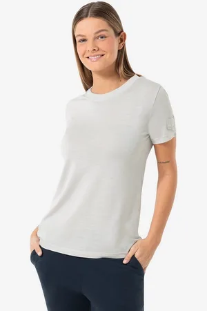 Supernatural T-Shirt für Damen, nachhaltig, Merino CASUAL RIB BIO J TEE casual, gerippter Kragen - Verkäufer: