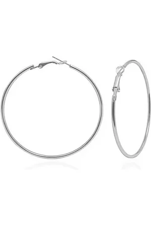 Karma Paar Creolen Gold od. Silber vers. Größen modern Damen (Geschenk für Sie Ohrringe Damenohrringe, 5 cm 6 cm oder 7 cm Damenohrschmuck Ohrschmuck Frauen), Damenohrringe Damencreolen versilbert oder vergoldet - Verkäufer: Sanixa
