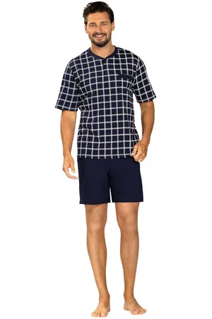 COMTE Pyjama Herren-Shorty Single-Jersey Karo - Verkäufer: Erwin Müller