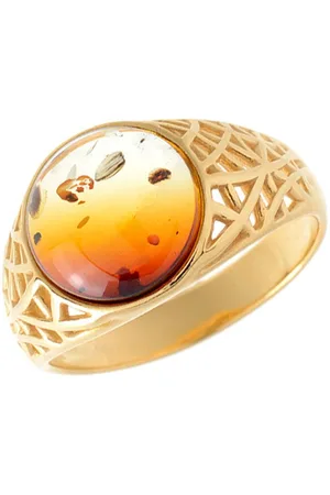 Cavill Silberring Polnischer Bernstein Goldplattierter Silberring, 1,6ct (1-tlg) - Verkäufer: Juwelo Deutschland GmbH