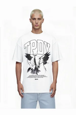 Trueprodigy Oversize-Shirt Yuki Logoprint Rundhals dicker Stoff - Verkäufer: