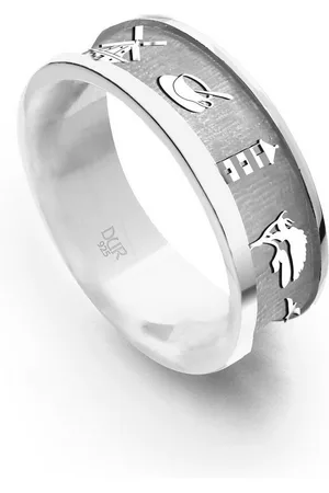DUR Fingerring Schmuck: Ring "Ostfriesland" 7 mm, innen matt, hell rhodiniert, R6 - Verkäufer: Strandsandschmuck
