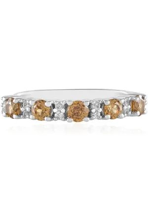 Cavill Silberring Cognac Zirkon Platinplattierter Silberring (1-tlg) - Verkäufer: Juwelo Deutschland GmbH