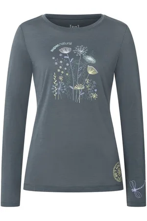 Supernatural Langarmshirt für Damen, Merino HODGEPODGE LS bestickt, Motive am Ärmel - Verkäufer: