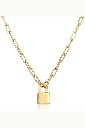 Elli Kette mit Anhänger Schloss Liebe Gliederkette Unisex 925er Silber, Schloss - Verkäufer: JULIE & GRACE GmbH