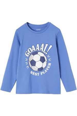 Vertbaudet Langarmshirt Jungen Shirt mit witzigem Sport-Print - Verkäufer: