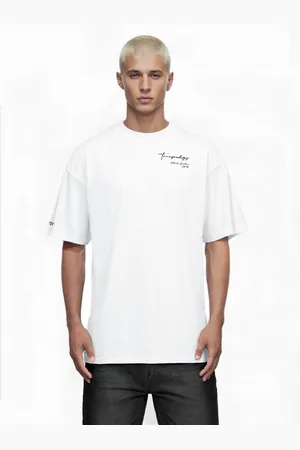 Trueprodigy Oversize-Shirt Marin Logoprint Rundhals dicker Stoff - Verkäufer: