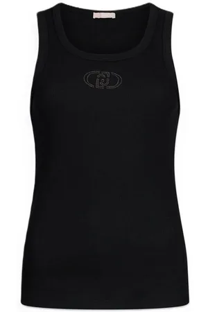 Liu Jo Ripptanktop - Top aus Baumwolle mit Logo - Verkäufer: Schneider Fashion Store