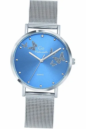 GO Girl Only Quarzuhr Damen Uhr Edelstahlarmband, (Analoguhr), Damenuhr Edelstahlarmband silber, rund, mittel (ca. 34mm) - Verkäufer: Fit4Style Silberschmuck - IMPPAC