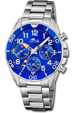 Lotus Chronograph Jugend Kinderuhr Edelstahl, (Chronograph), Jugend, Kinderuhr Edelstahlarmband silber, rund, mittel (ca. 36mm) - Verkäufer: Fit4Style Silberschmuck - IMPPAC