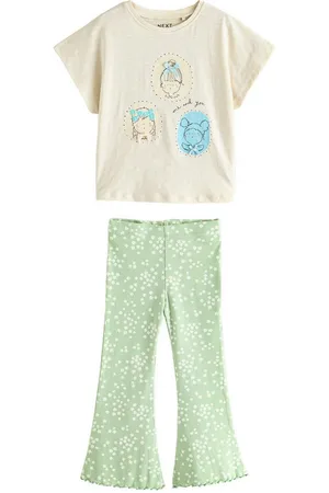 Next Shirt & Leggings Kurzarm-T-Shirt und Leggings mit Schlag im Set (2-tlg) - Verkäufer: Germany GmbH