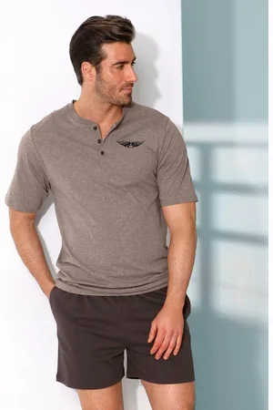 AUTHENTIC LE JOGGER Pyjama Pyjama für Herren (2 tlg., 1 Stück) mit Knopfleiste