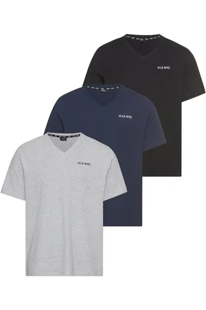 H.I.S V-Shirt (3-er Pack) Kurzarm, Slim Fit, aus Baumwolle