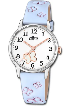 Lotus Chronograph Jugend Kinderuhr Leder hellblau, (Chronograph), Jugend, Kinderuhr Lederarmband hellblau, rund, klein (ca. 30mm) - Verkäufer: Fit4Style Silberschmuck - IMPPAC