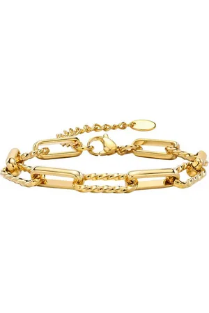 Karma Gliederarmband Damenarmband Silber oder Gold Armschmuck Armkettchen verstellbar (Karabinerverschluss, Damenschmuck Statement-Schmuck), 16+4,5 cm – Trendiger Schmuck für Frauen - Verkäufer: Sanixa